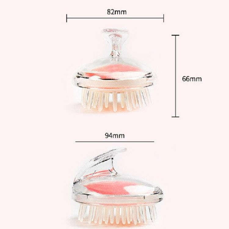 5pcs Household Head Hand-held Silicone PVC Massage Brush(Red)