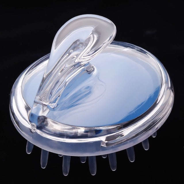 5pcs Household Head Hand-held Silicone PVC Massage Brush(Blue)
