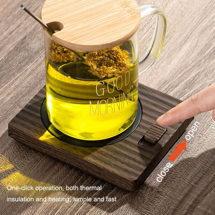Home USB Constant Temperature Cup Mat Heat Thermos Coaster, Style:With Adapter(Matcha Green)