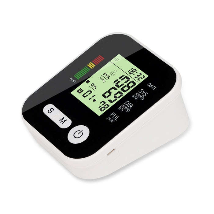 Arm Type Home Electronic Automatic Hypertension Measuring Instrument Sphygmomanometer(Black)