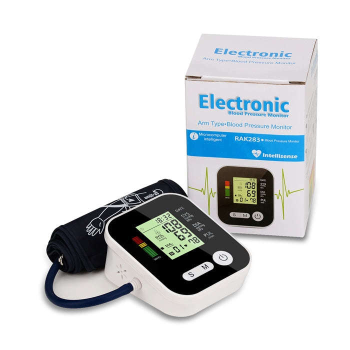 Arm Type Home Electronic Automatic Hypertension Measuring Instrument Sphygmomanometer(Black)