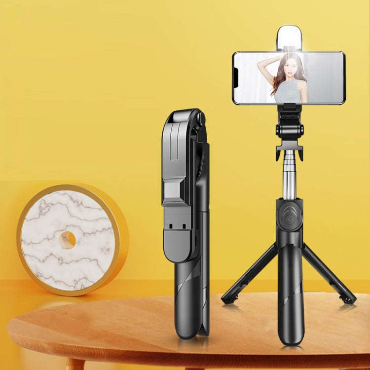 XT02S Mini Bluetooth Live Tripod Selfie Stick(Black)