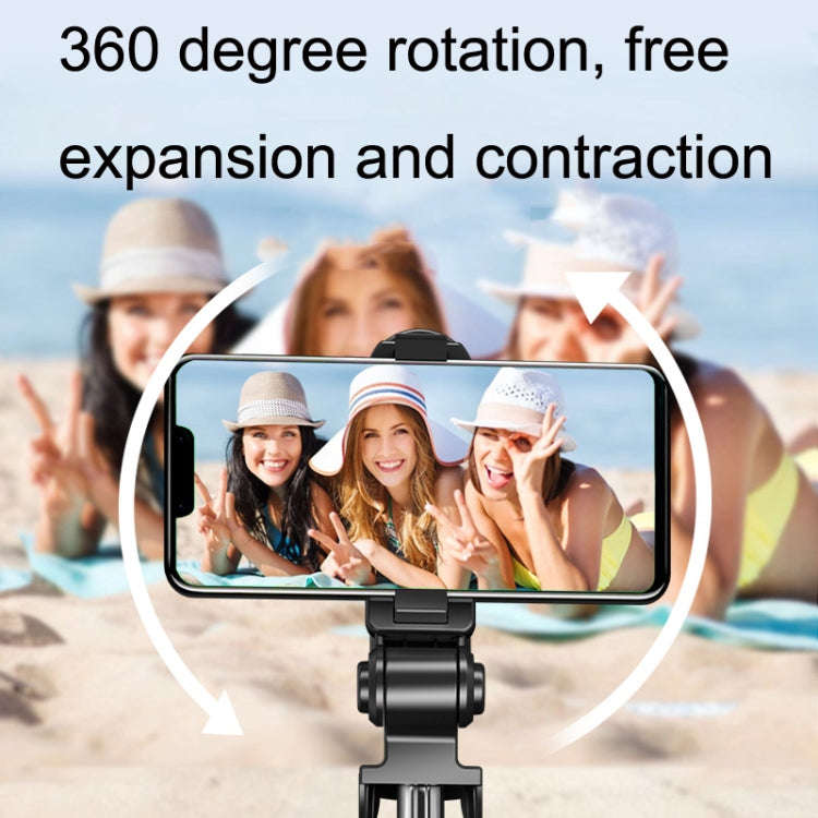 XT02S Mini Bluetooth Live Tripod Selfie Stick(Black)