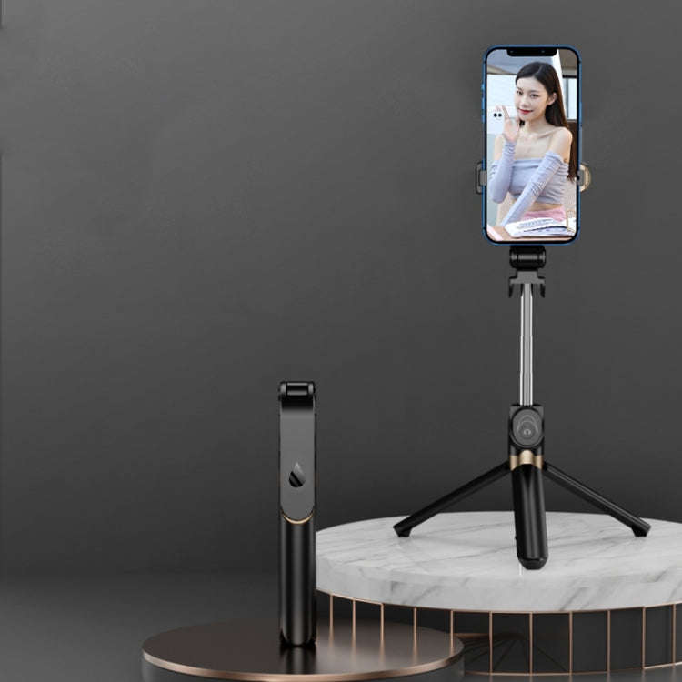 XT06 Live Beauty Bluetooth Tripod Selfie Stick(Black)