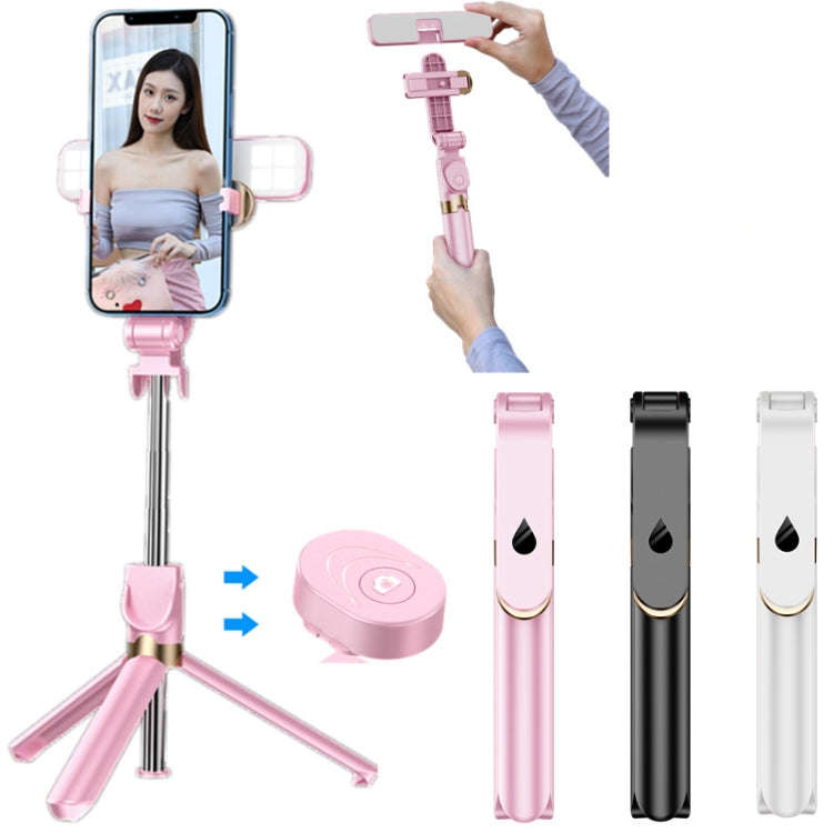 XT06 Live Beauty Bluetooth Tripod Selfie Stick(Pink)