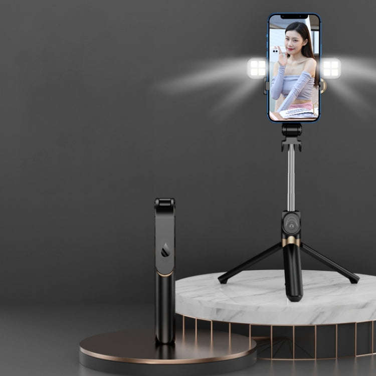 XT06S Live Beauty Bluetooth Tripod Selfie Stick(Black)