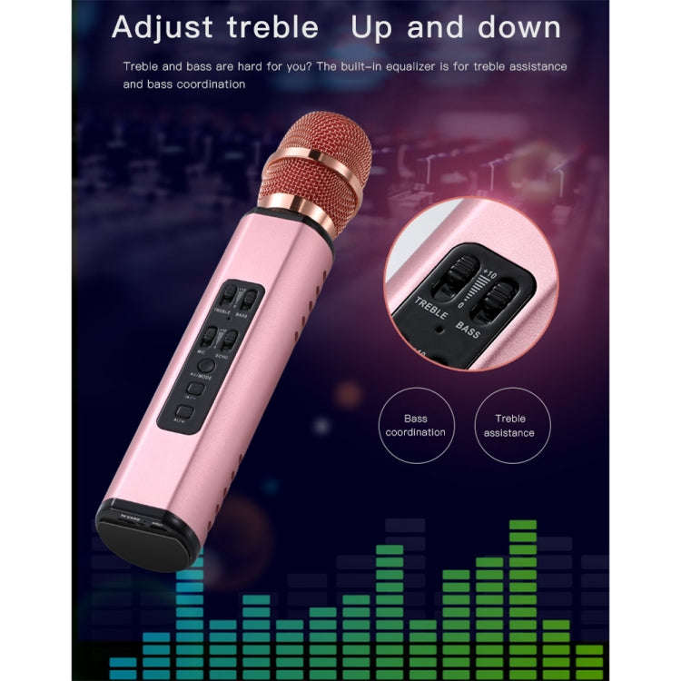 K6 Portable Inner Magnetic Dual Speaker Bluetooth Phone Computer Microphone(Gold)
