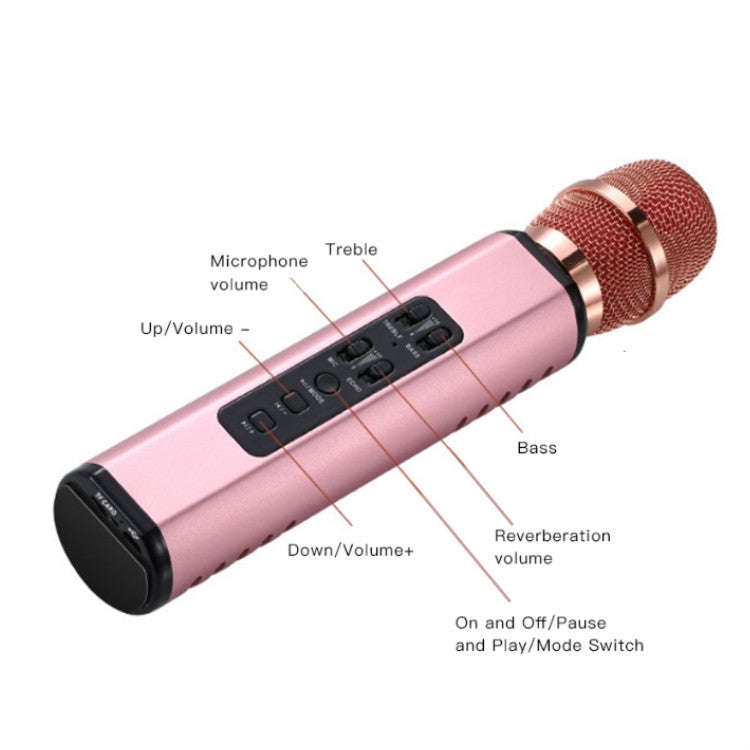 K6 Portable Inner Magnetic Dual Speaker Bluetooth Phone Computer Microphone(Gold)
