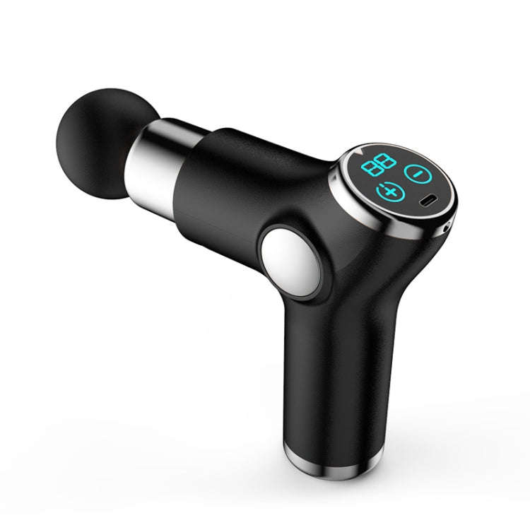 K515 Mini Fascia Gun Fitness Relax Muscle Massage Gun(LCD Version 32 Gears (Black))