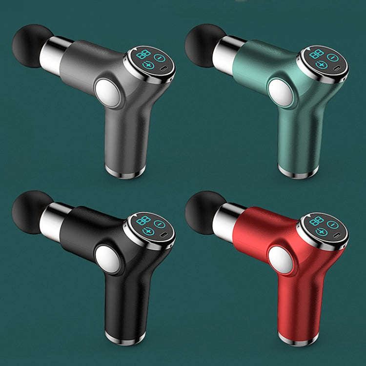 K515 Mini Fascia Gun Fitness Relax Muscle Massage Gun(LCD Version 32 Gears (Silver Gray))