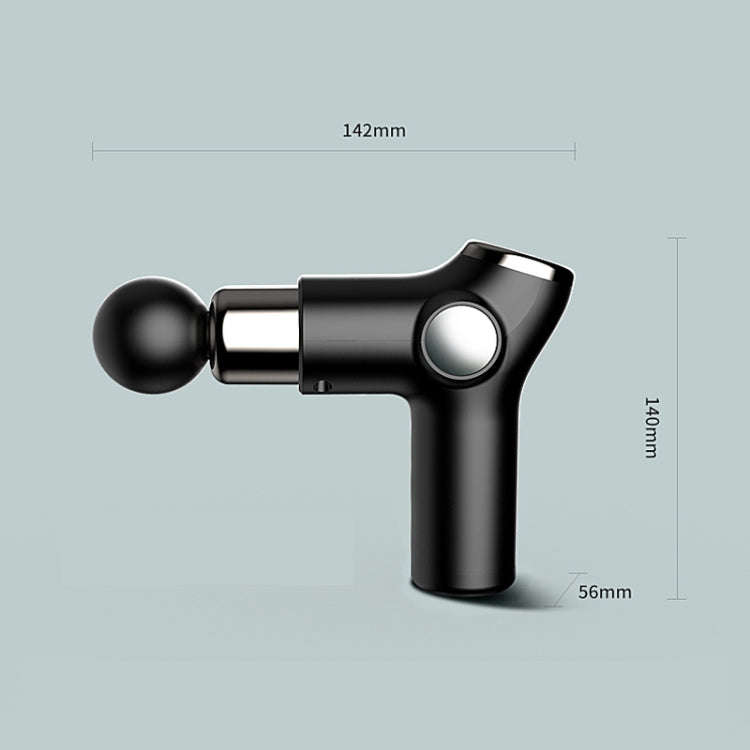 K515 Mini Fascia Gun Fitness Relax Muscle Massage Gun(LCD Version 32 Gears (Black))
