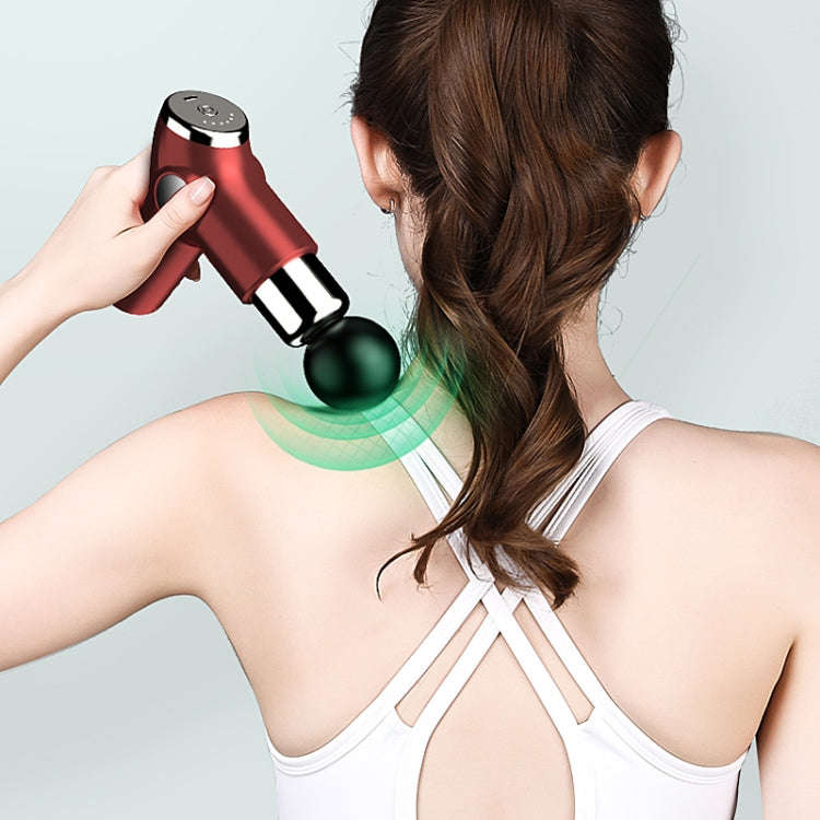 K515 Mini Fascia Gun Fitness Relax Muscle Massage Gun(LCD Version 32 Gears (Black))