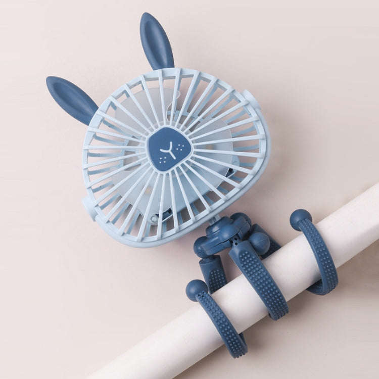 Mini Octopus Night Light Fan Children Cute Baby Carriage Portable USB Charging Fan Random Style C...