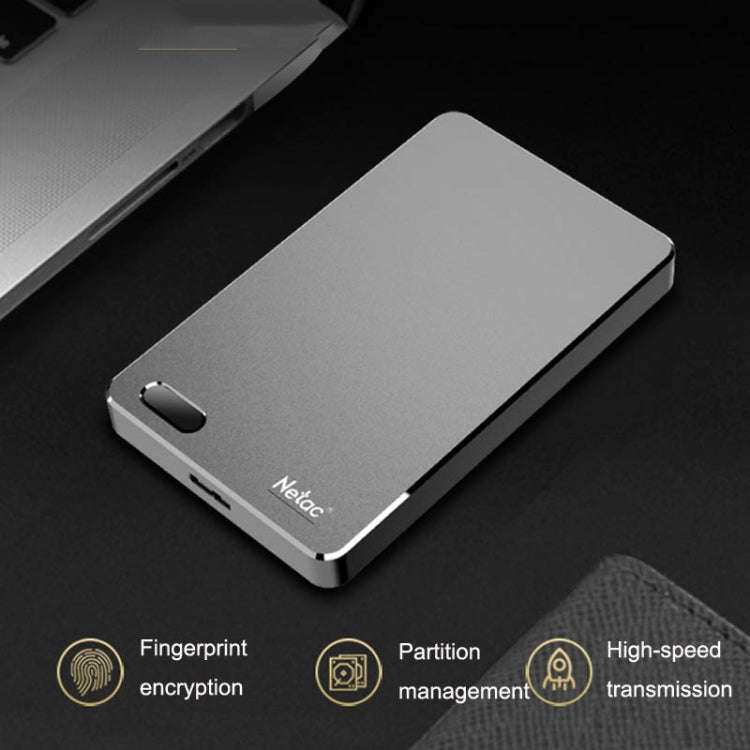 Netac K330 High Speed 2.5 Inch Fingerprint Encrypted Mobile Hard Drive, Capacity: 1TB