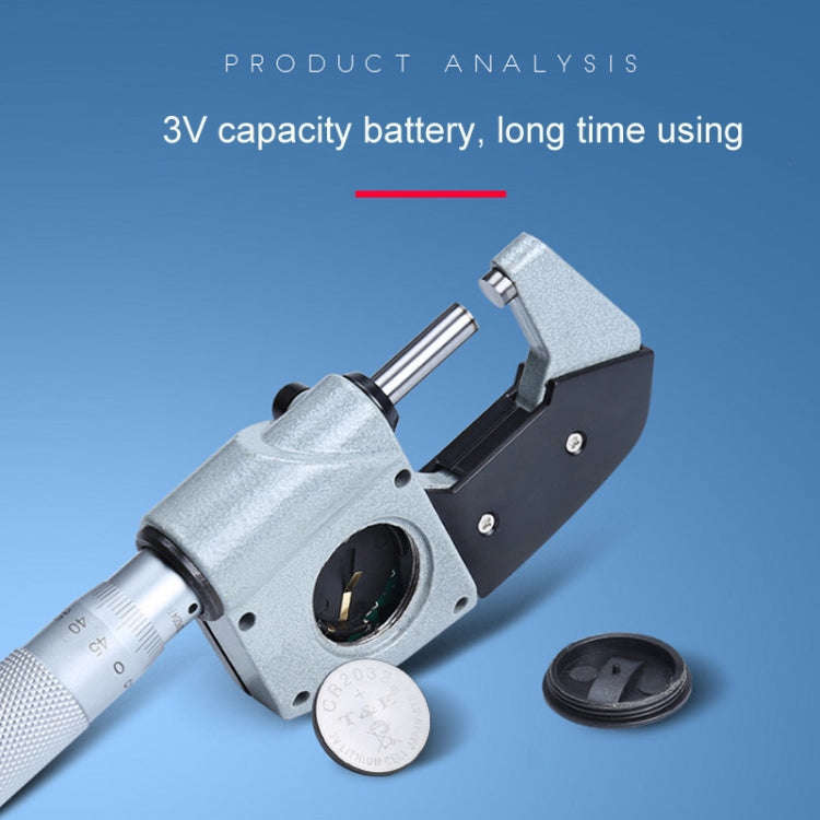 Digital Display Outer Diameter Micrometer 0.001mm High Precision Electronic Spiral Micrometer Thi...