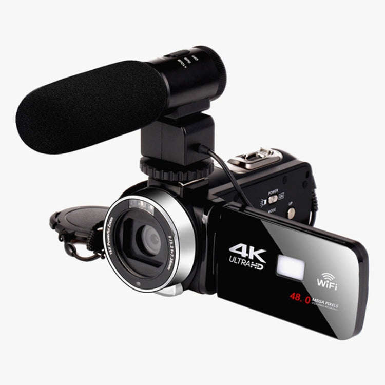 4K HD Night Vision 48MP Home WiFi Live Camcorder DV Digital Camera, Style:Microphone