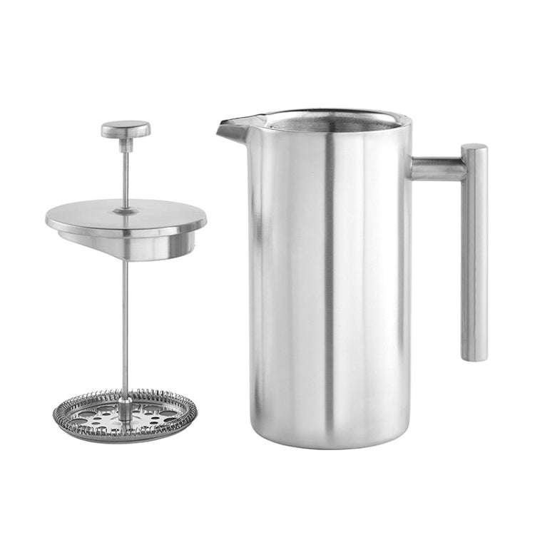 304 Stainless Steel French Pressure Coffee Pot Hand Made Tea Pot, Capacity:350ml