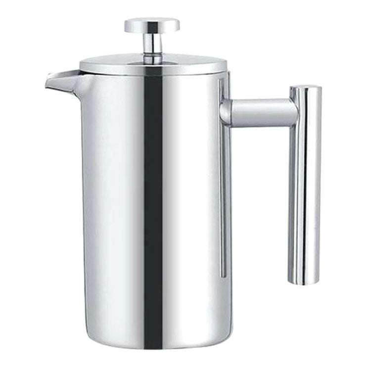 304 Stainless Steel French Pressure Coffee Pot Hand Made Tea Pot, Capacity:1000ml