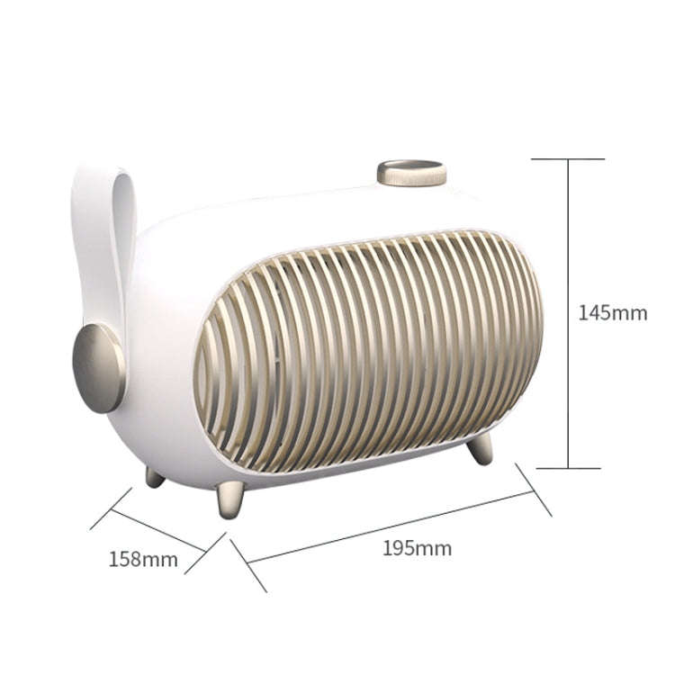 N301 Mini Heater Office Desk Silent Hot Air Heater Household Bedroom Heater US Plug(Emerald)