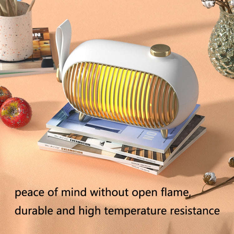 N301 Mini Heater Office Desk Silent Hot Air Heater Household Bedroom Heater US Plug(Emerald)