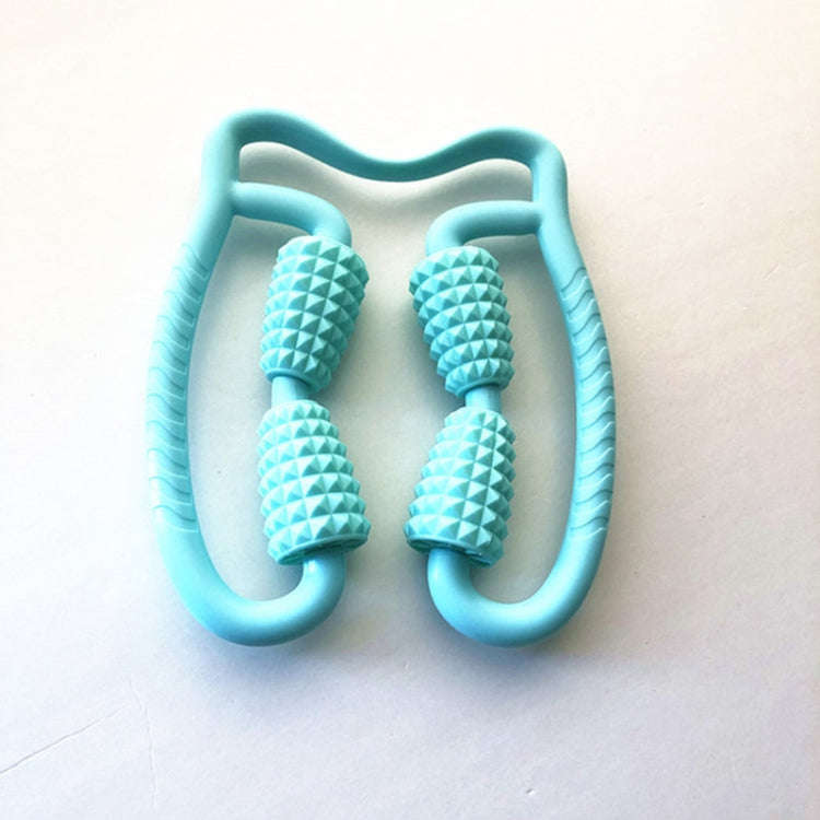 Manual Plastic Steering Wheel Type Leg Roller Massager Random Color Delivery