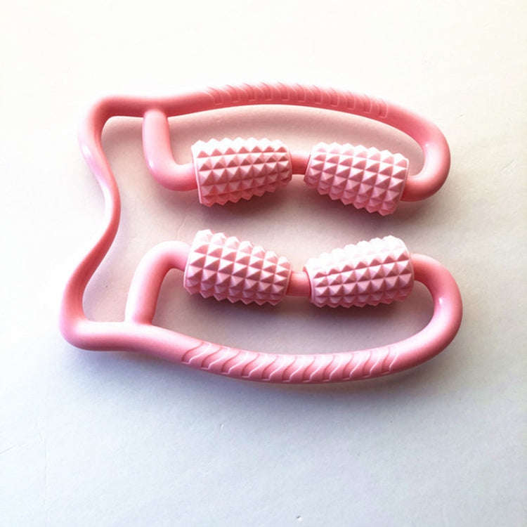 Manual Plastic Steering Wheel Type Leg Roller Massager Random Color Delivery