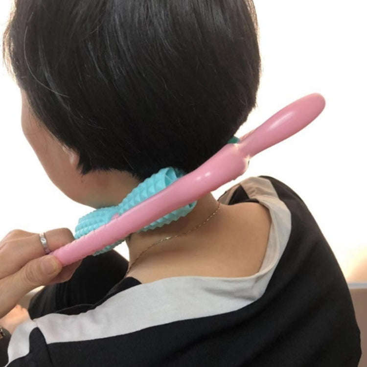 Manual Plastic Steering Wheel Type Leg Roller Massager Random Color Delivery