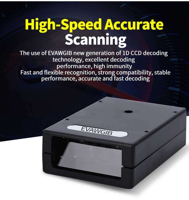 EVAWGIB DL-X720 Red Light 1D Barcode Scanning Recognition Engine, Interface:TTL