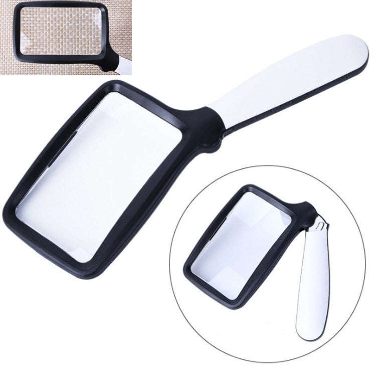 2X Handheld Folding Five LED Lights For Elderly People Reading Newspapers HD Acrylic Optical Lens...