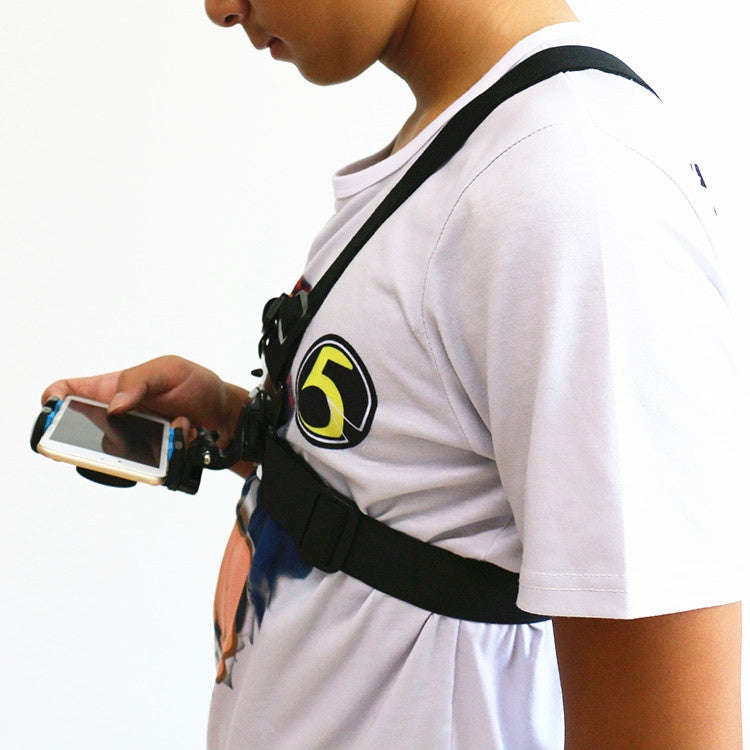 Chest Fixed Strap Mobile Phone Holder for 4-6.5 inch Mobile Phone