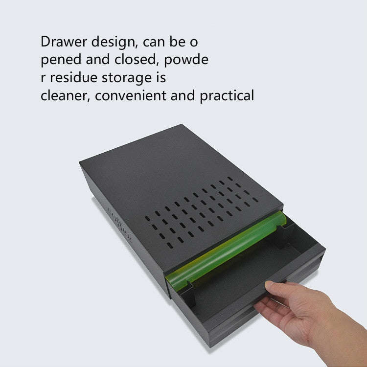 Stainless Steel Drawer Type Coffee Grounds Box Coffee Machine Supporting Equipment(Black)