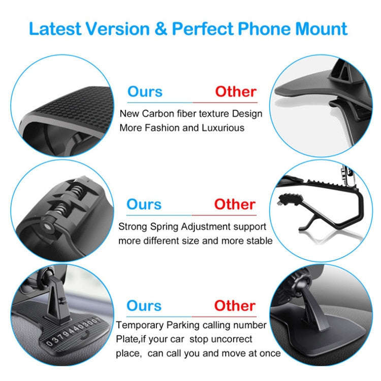 Car Mobile Phone Holder Buckle Instrument Trolley Inner Clip Mobile Phone Navigation Bracket With...