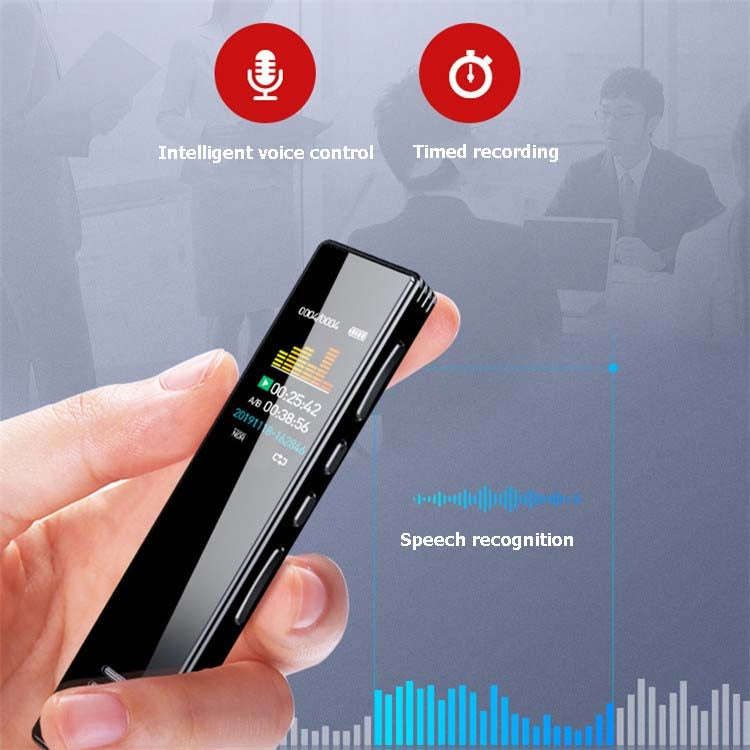 MROBO A10 Professional Voice Recorder HD Noise Reduction Student MP3 Color Screen Player, Capacit...