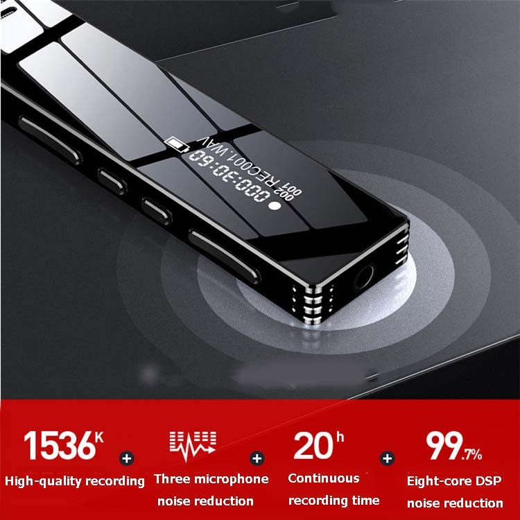 MROBO A10 Professional Voice Recorder HD Noise Reduction Student MP3 Color Screen Player, Capacit...