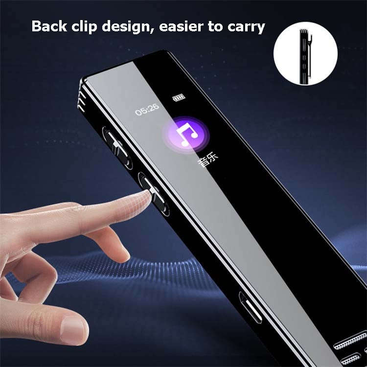 MROBO A10 Professional Voice Recorder HD Noise Reduction Student MP3 Color Screen Player, Capacit...