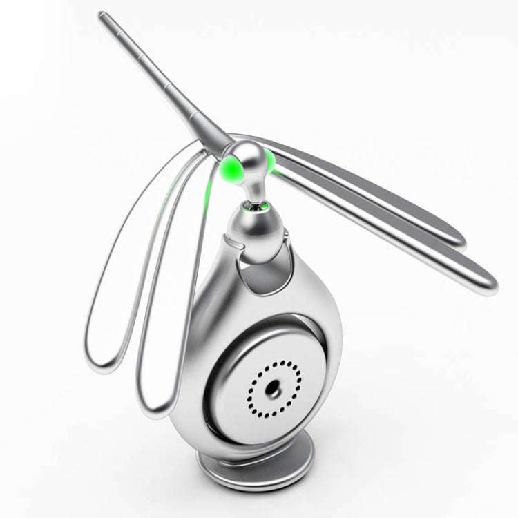 Car Aromatherapy Rotating Balance Dragonfly Creative Perfume Decoration(Silver)