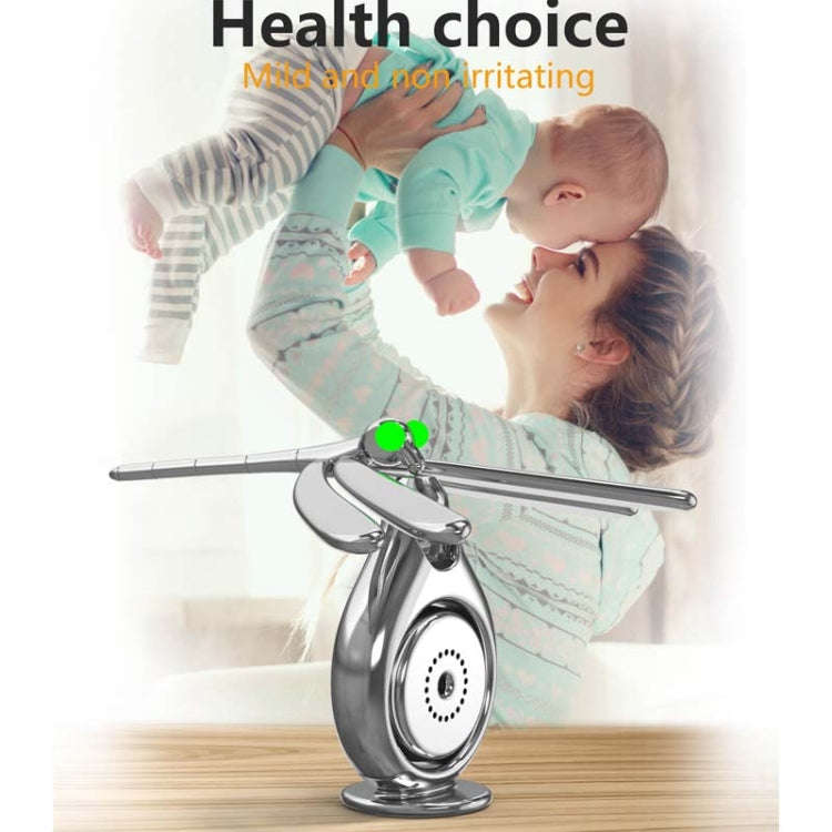 Car Aromatherapy Rotating Balance Dragonfly Creative Perfume Decoration(Silver)
