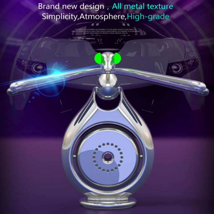 Car Aromatherapy Rotating Balance Dragonfly Creative Perfume Decoration(Silver)