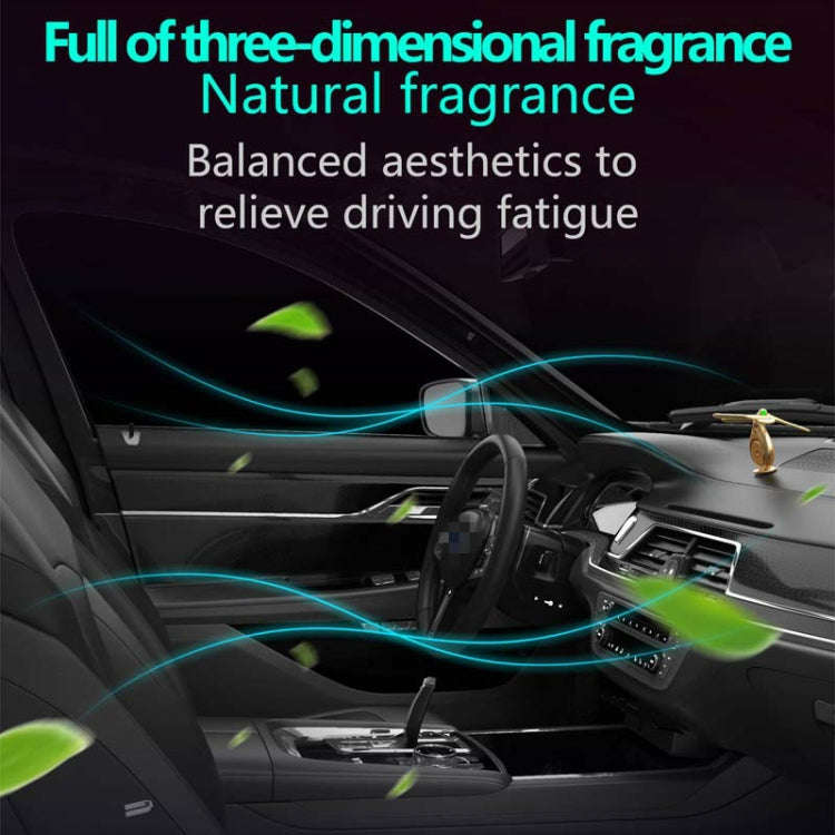 Car Aromatherapy Rotating Balance Dragonfly Creative Perfume Decoration(Silver)