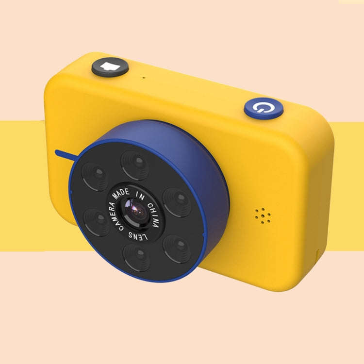 4K HD Mini Children Camera Front and Rear Dual Camera 50 Million Pixel Digital Camera(Yellow)