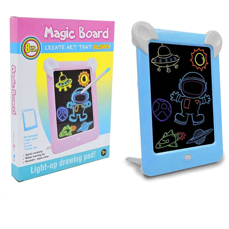 LED Luminous Drawing Board Electronic Fluorescent Writing Board Children Light Painting Message B...