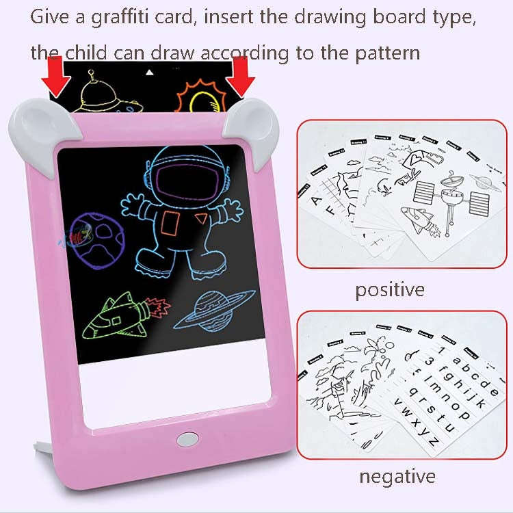 LED Luminous Drawing Board Electronic Fluorescent Writing Board Children Light Painting Message B...