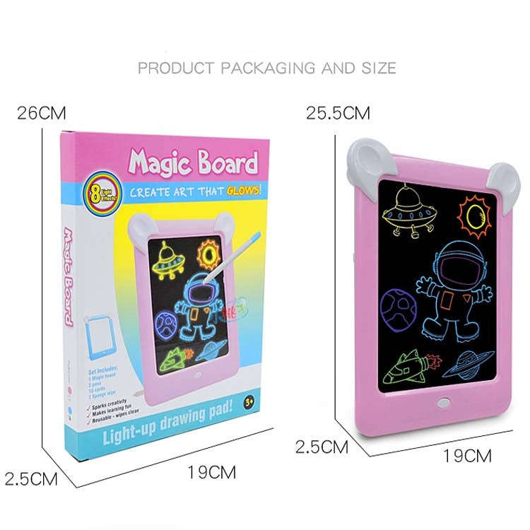 LED Luminous Drawing Board Electronic Fluorescent Writing Board Children Light Painting Message B...