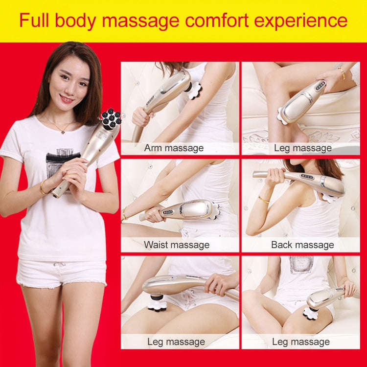 Rechargeable Dolphin Massager Electric Cervical Massage Stick A10 Straight Plug, Plug Type:EU Plug