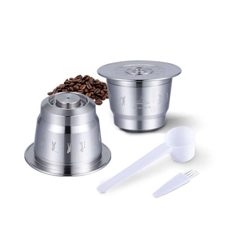 Reusable Stainless Steel Coffee Capsules with Multiple Filling Coffee Filters(Silver)