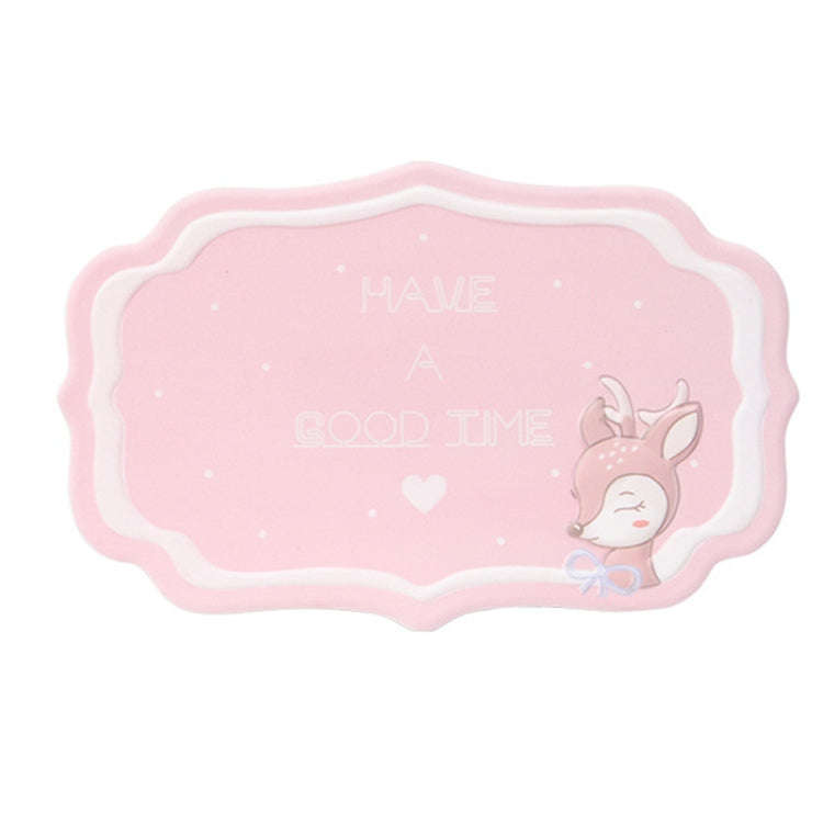 2 PCS Car Interior Decoration Anti-slip Mat PVC Soft Rubber Coaster Placemat(Time Powder)