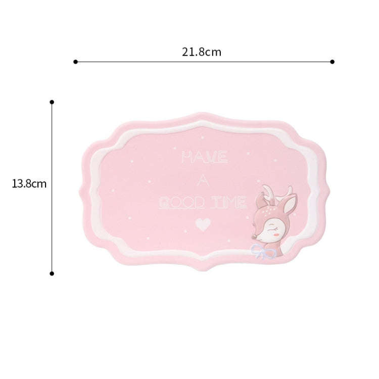 2 PCS Car Interior Decoration Anti-slip Mat PVC Soft Rubber Coaster Placemat(Time Powder)