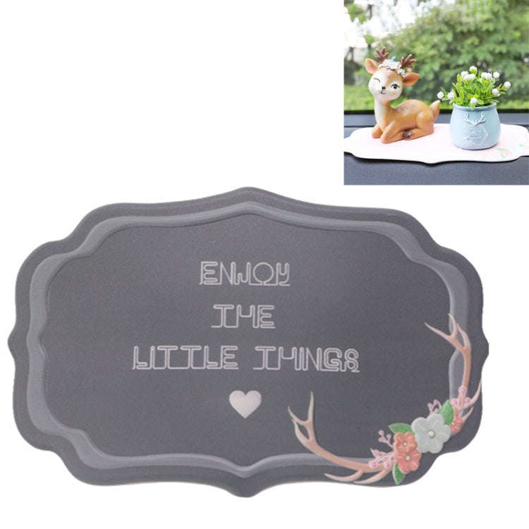 2 PCS Car Interior Decoration Anti-slip Mat PVC Soft Rubber Coaster Placemat(Fun Black)