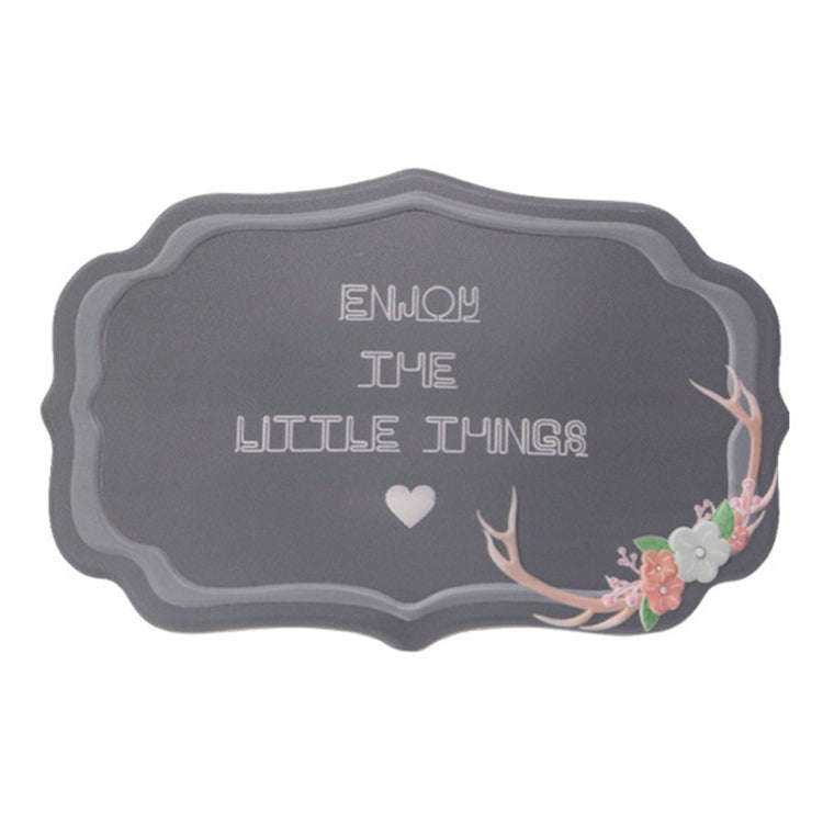 2 PCS Car Interior Decoration Anti-slip Mat PVC Soft Rubber Coaster Placemat(Fun Black)