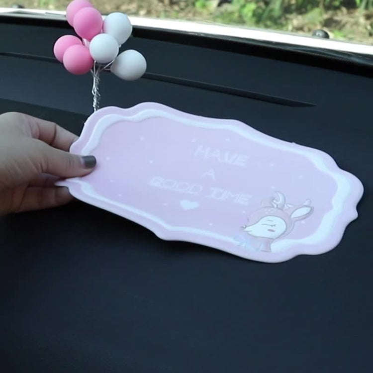 2 PCS Car Interior Decoration Anti-slip Mat PVC Soft Rubber Coaster Placemat(Fun Blue)